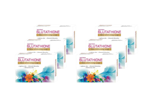 Biotrex Nutraceuticals Glutathione Skin Whitening Soap, 75gm - Pack of 6