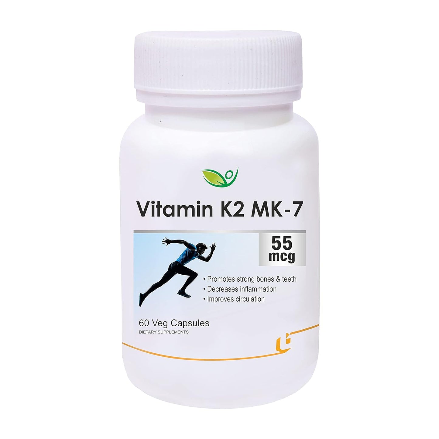 Biotrex Vitamin K2 as Mk-7 55mcg | Supports Bone Health | Promotes Heart Health | 60 Veg Capsules