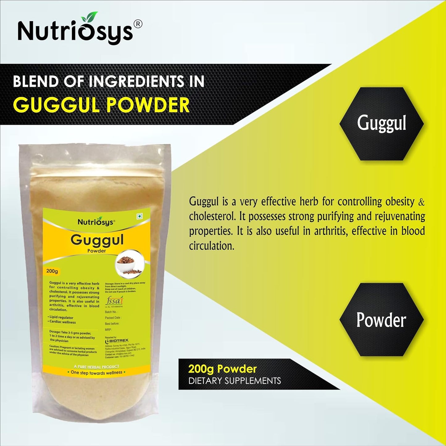 Nutriosys Guggul Herbal Powder - 200g