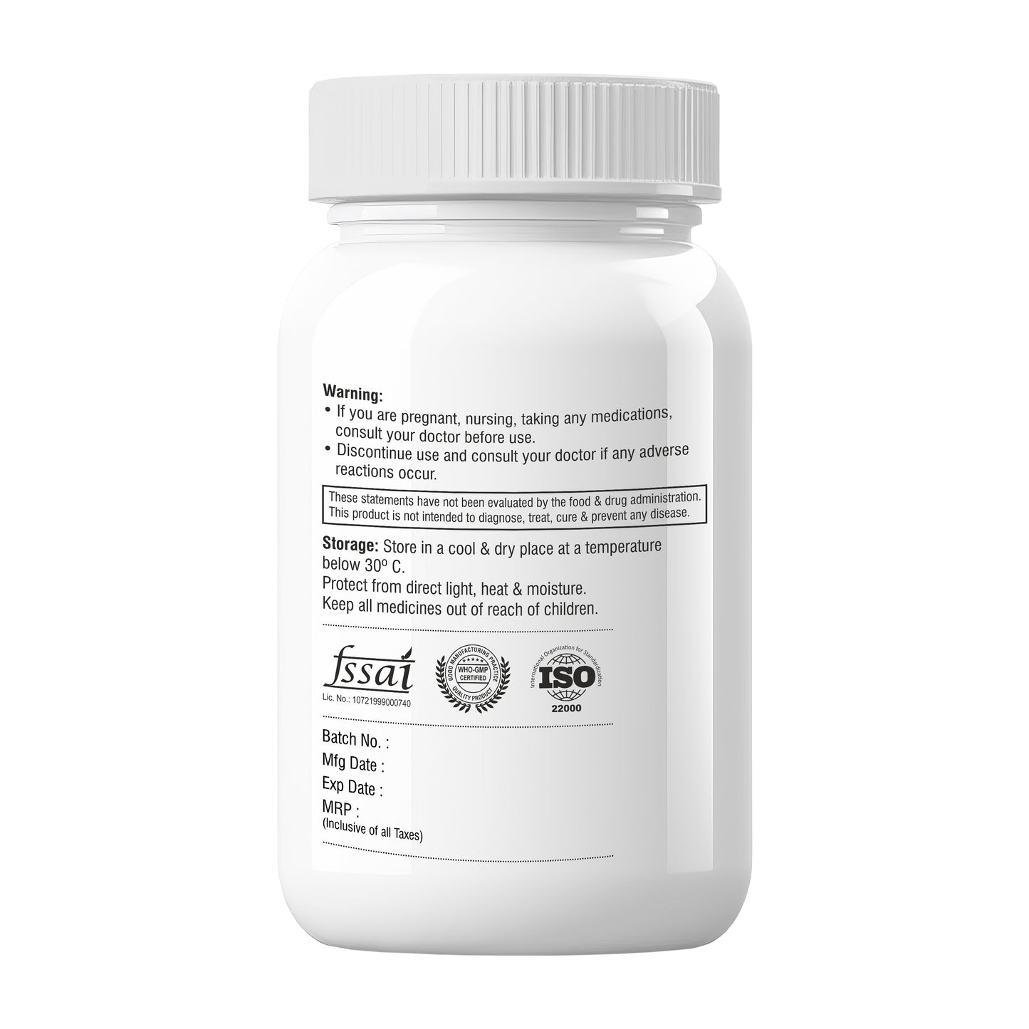 Biotrex Activated Charcoal 500mg Supplement For Healthy Digestive System - 60 Capsules
