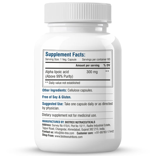 Biotrex Alpha Lipoic Acid 300mg - 60 Capsules