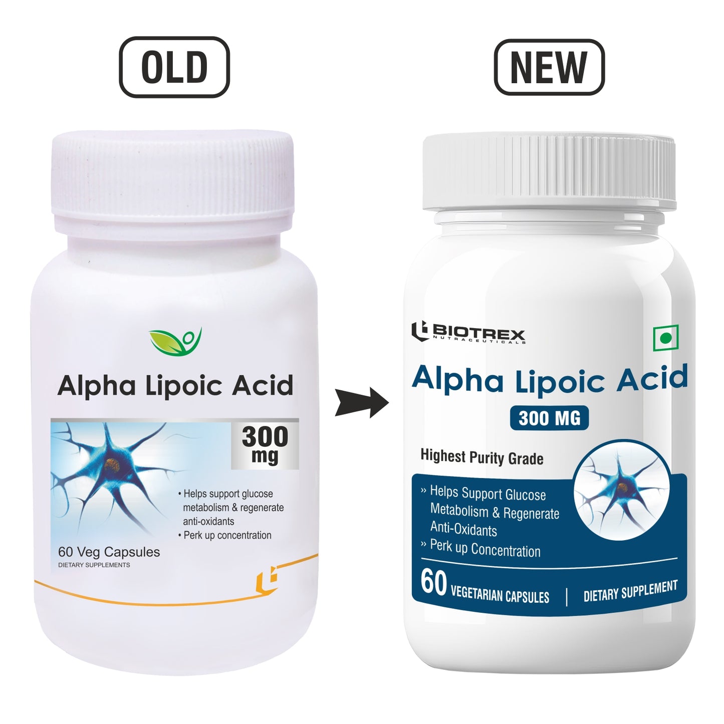 Biotrex Alpha Lipoic Acid 300mg - 60 Capsules