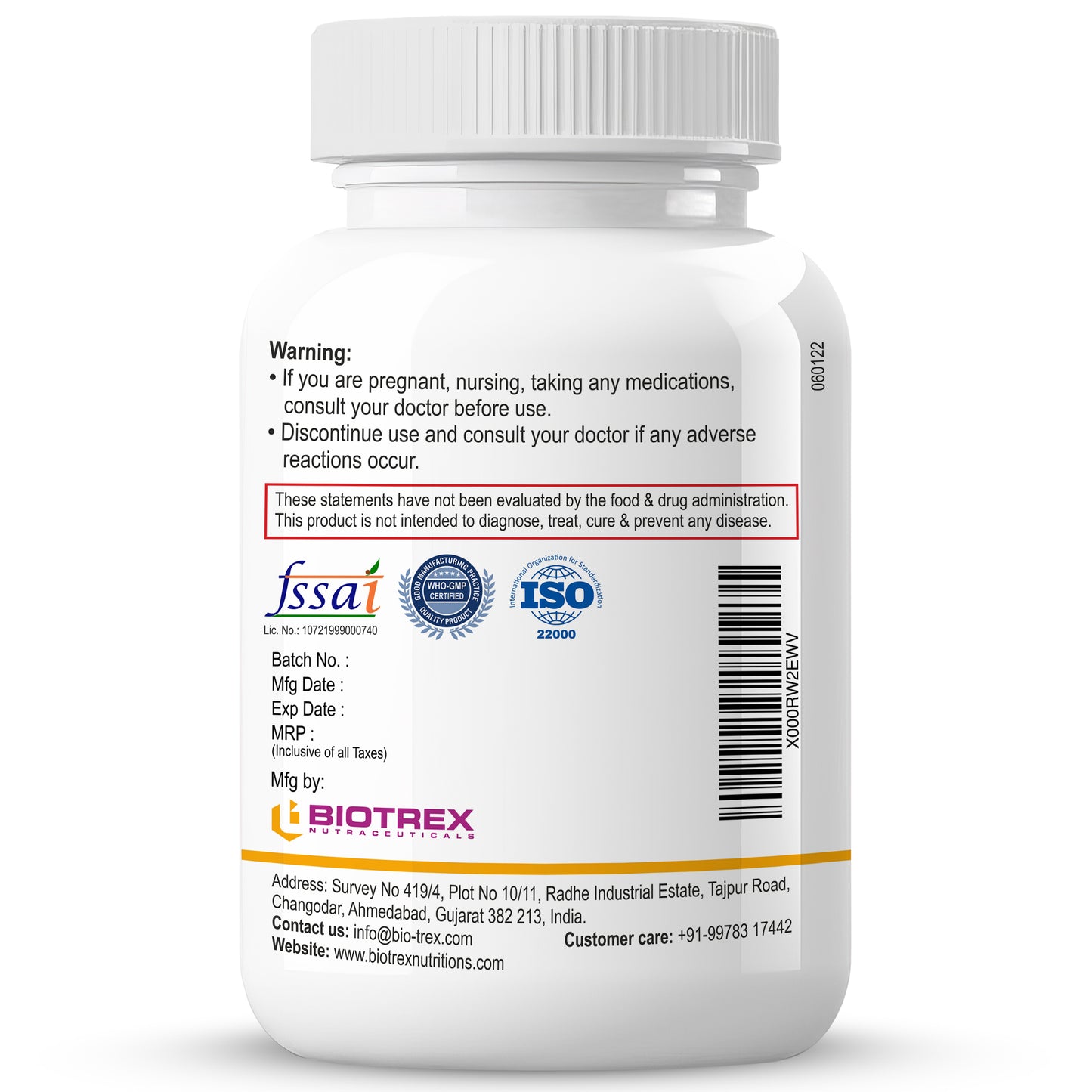 Biotrex Apple Cider Vinegar 1200mg Supplement - 60 Capsules