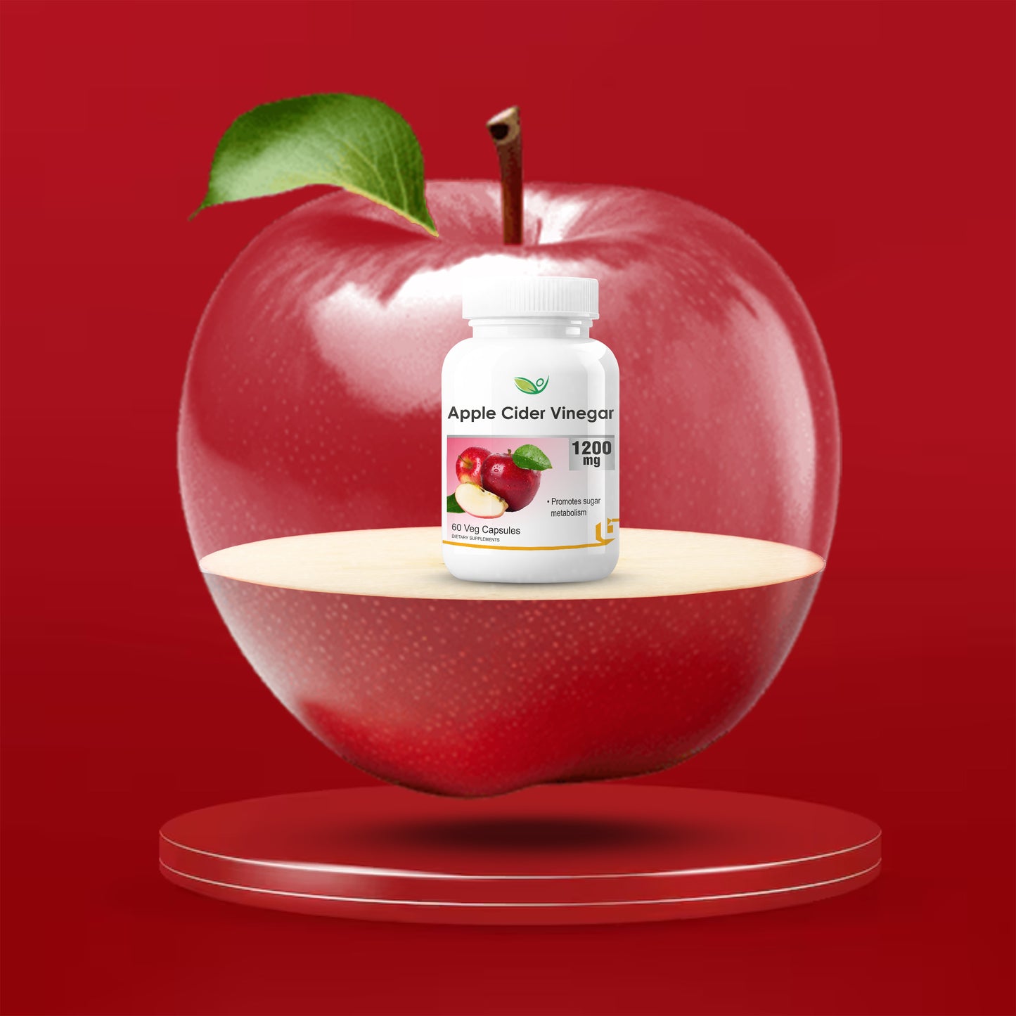 Biotrex Apple Cider Vinegar 1200mg Supplement - 60 Capsules