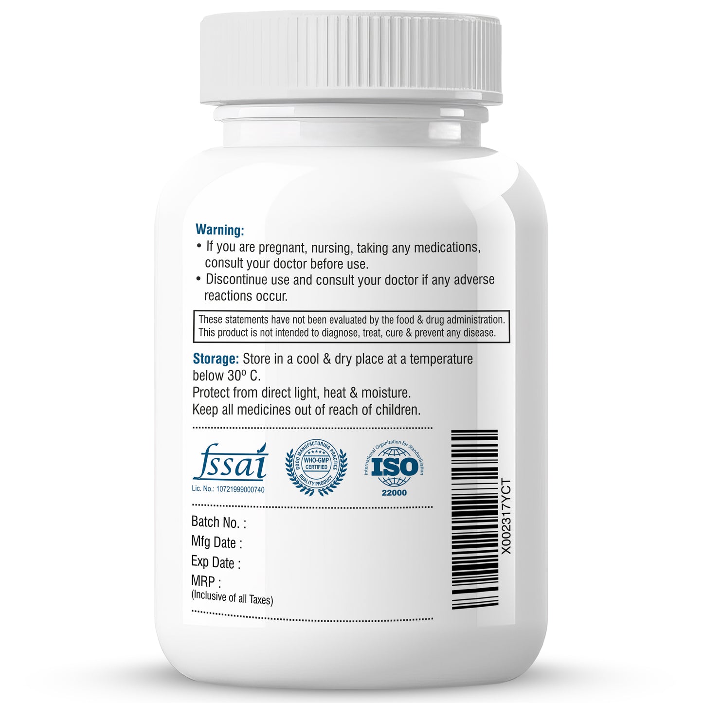 Biotrex NMN 500 Supplement, 99% High Purity, NAD Booster, Healthy Energy Levels & Skin Health - 30 Vegetarian Capsules