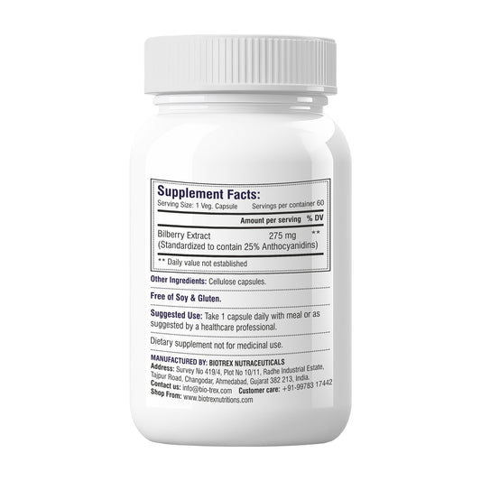 Biotrex Bilberry 275mg - 60 Capsules