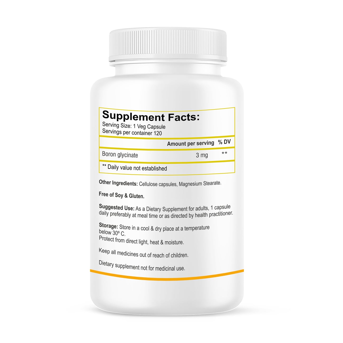 Biotrex Boron 3mg | Build Strong Bones | Improve Muscle Coordination | 120 Veg Capsules