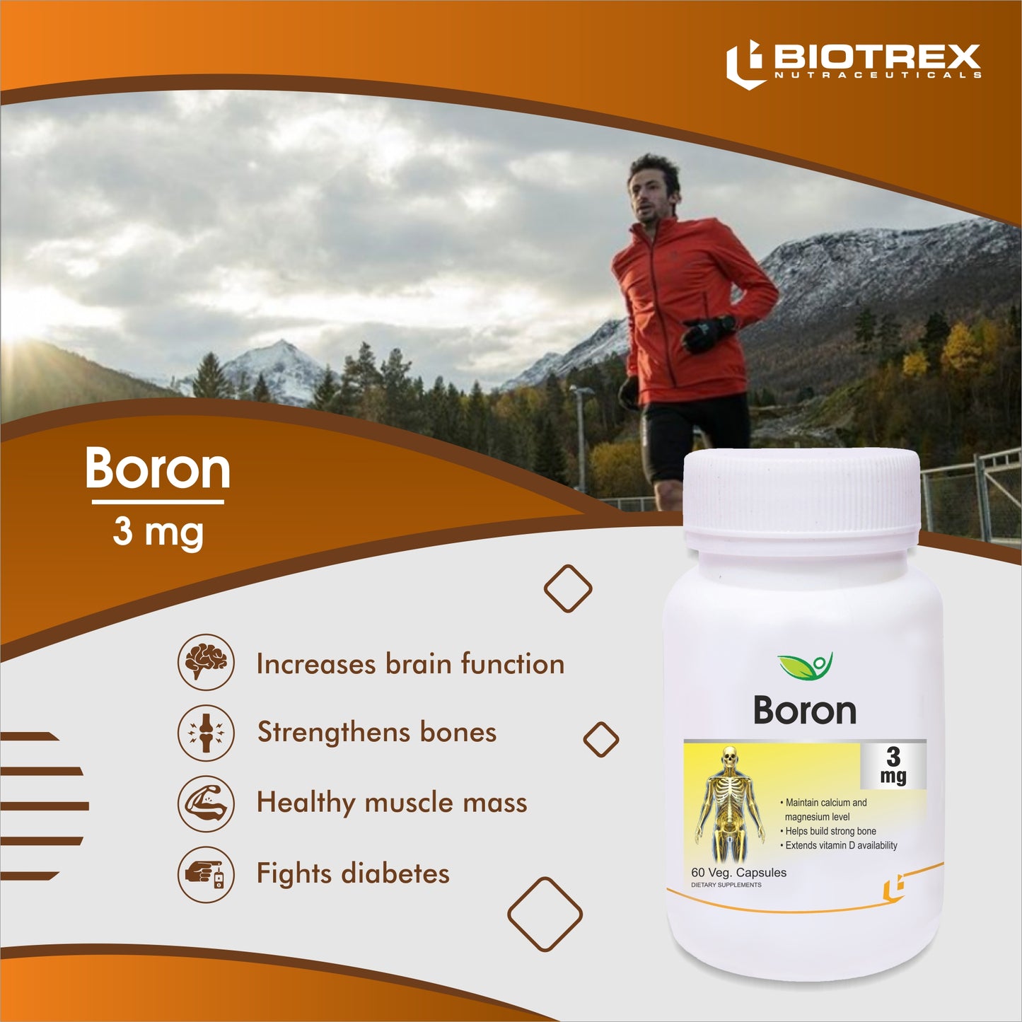 Biotrex Boron 3mg - 60 Capsules