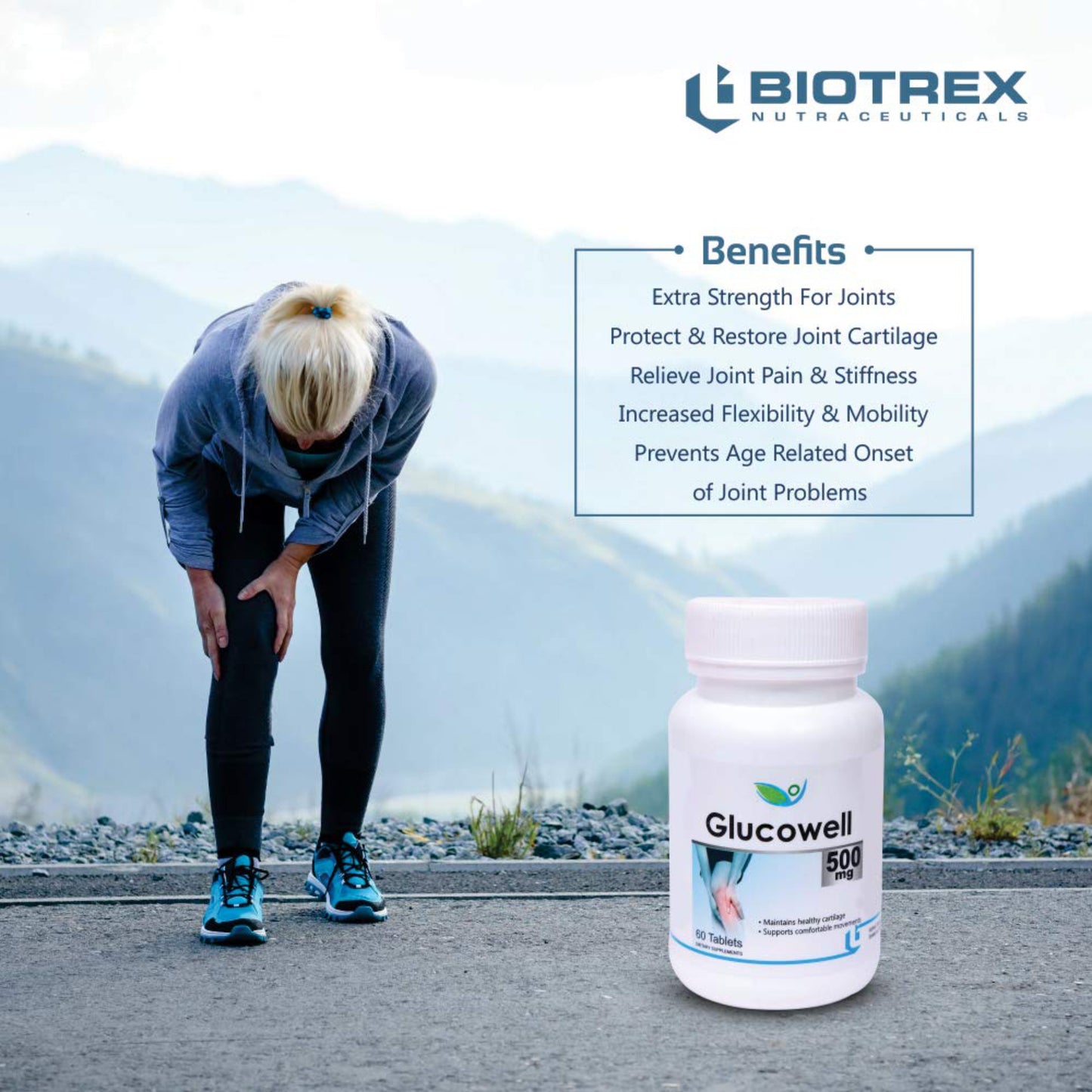 Biotrex Glucowell 500mg - 60 Tablets