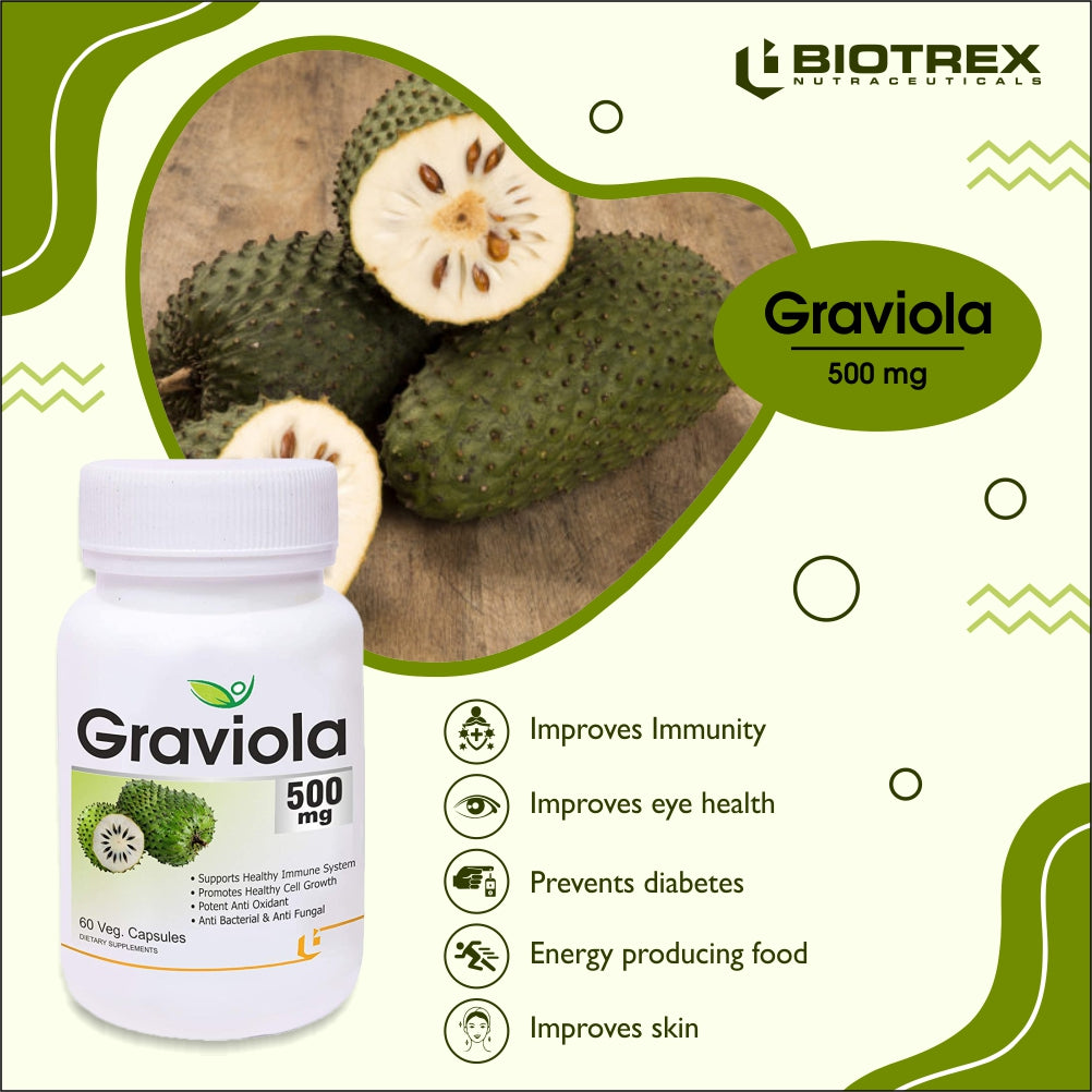 Biotrex Graviola 500mg - 60 Capsules