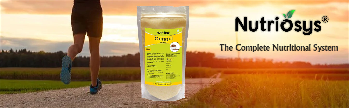 Nutriosys Guggul Herbal Powder - 200gram, Reduce Cholesterol, Helps In Weight Managment