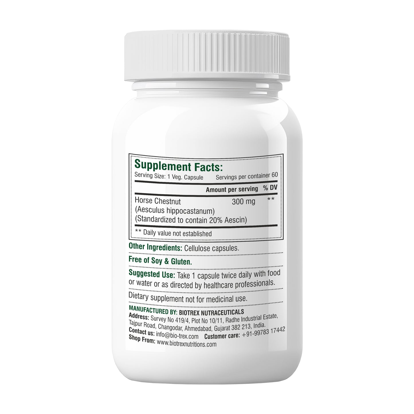 Biotrex Horse Chestnut 300mg - 60 Capsules