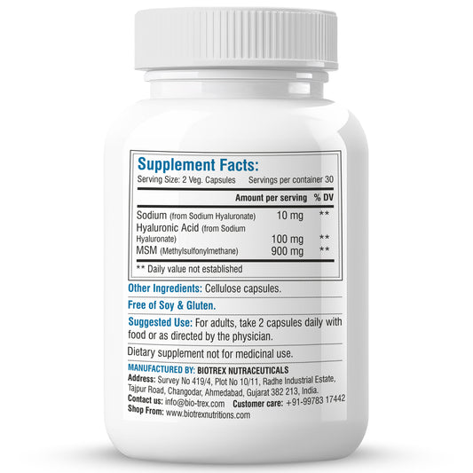 Biotrex Hyaluronic Acid 100mg - 60 Capsules