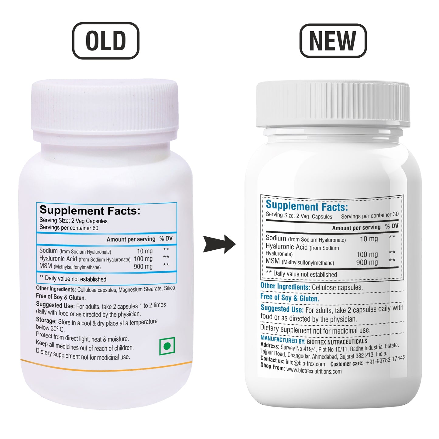 Biotrex Hyaluronic Acid 100mg - 60 Capsules