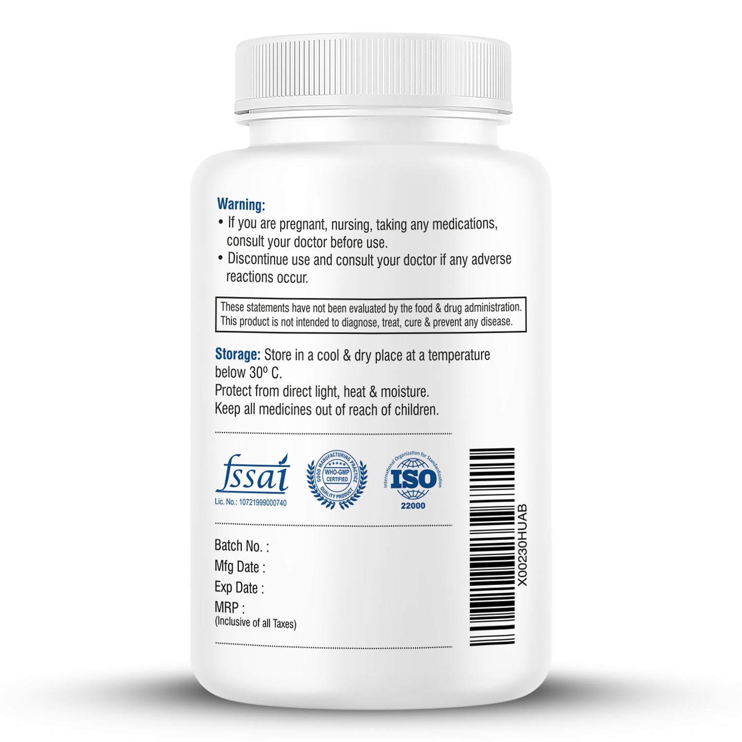 Biotrex L-Arginine 1000mg Supplement, Nitric Oxide Production & Muscle Growth - 120 Tablets
