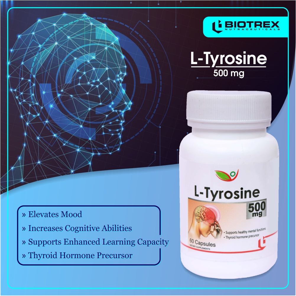 Biotrex L-Tyrosine 500mg - 60 Capsules