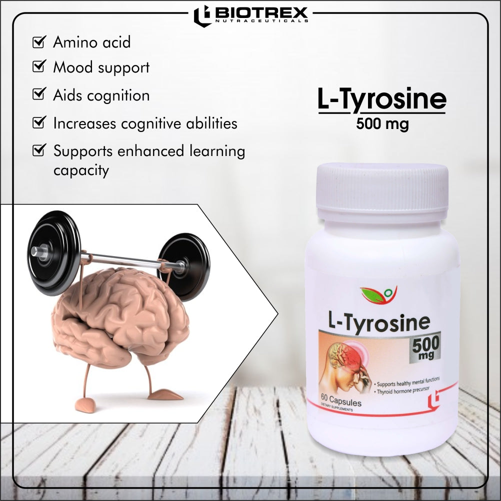 Biotrex L-Tyrosine 500mg - 60 Capsules