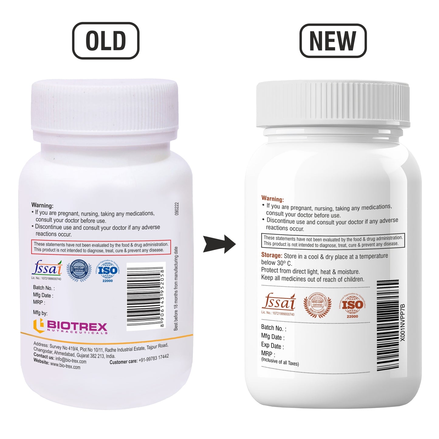 Biotrex L-Tyrosine 500mg - 60 Capsules