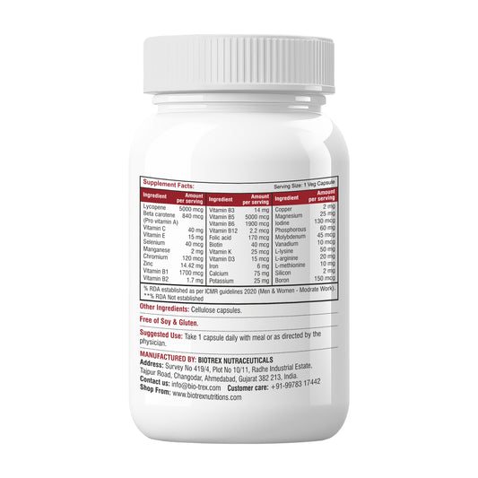 Biotrex Lycopene 5000mcg - 60 Capsules