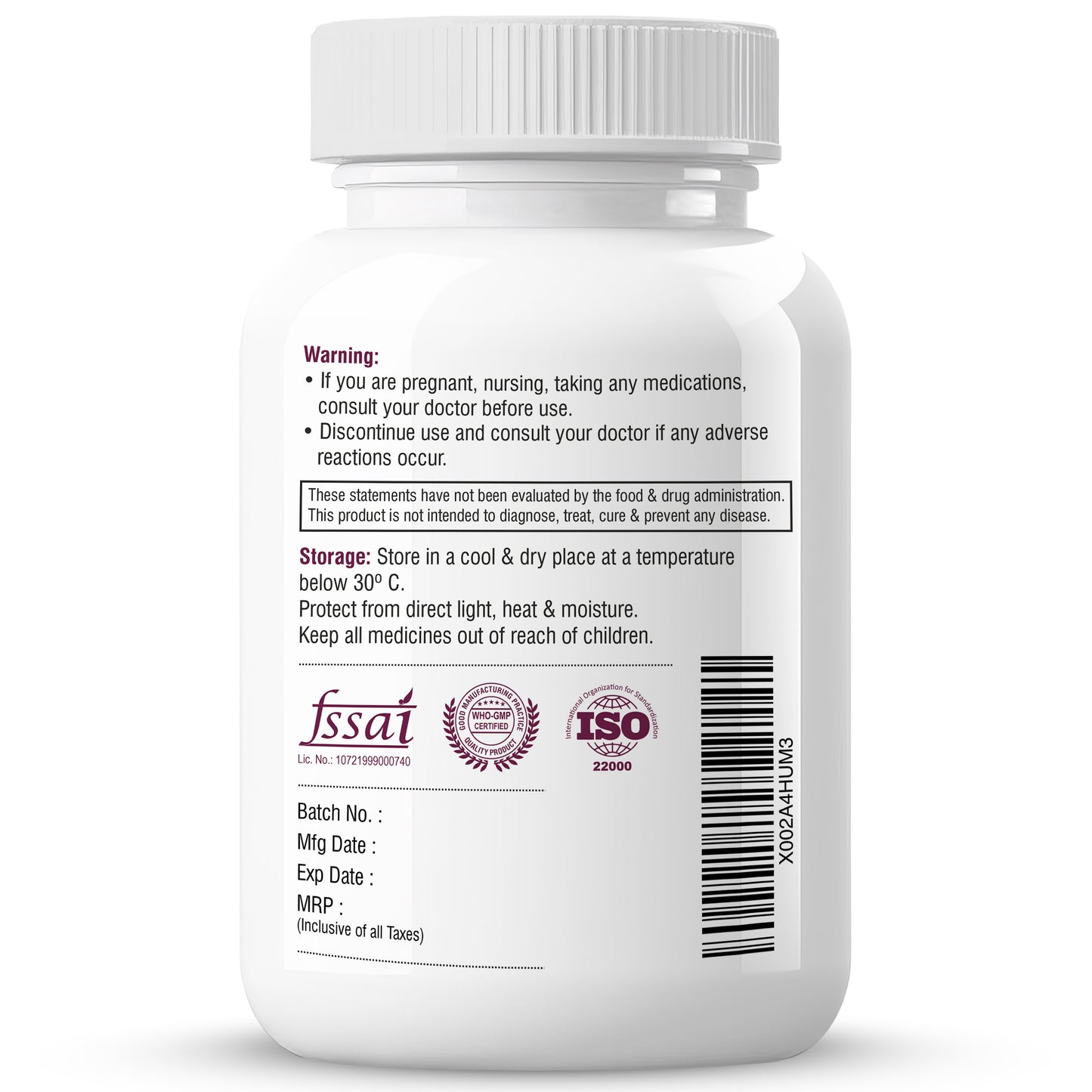 Biotrex Nutraceuticals Probiotics 50 Billion With 150mg Prebiotics Supplement For Gut Health - 60 Capsules