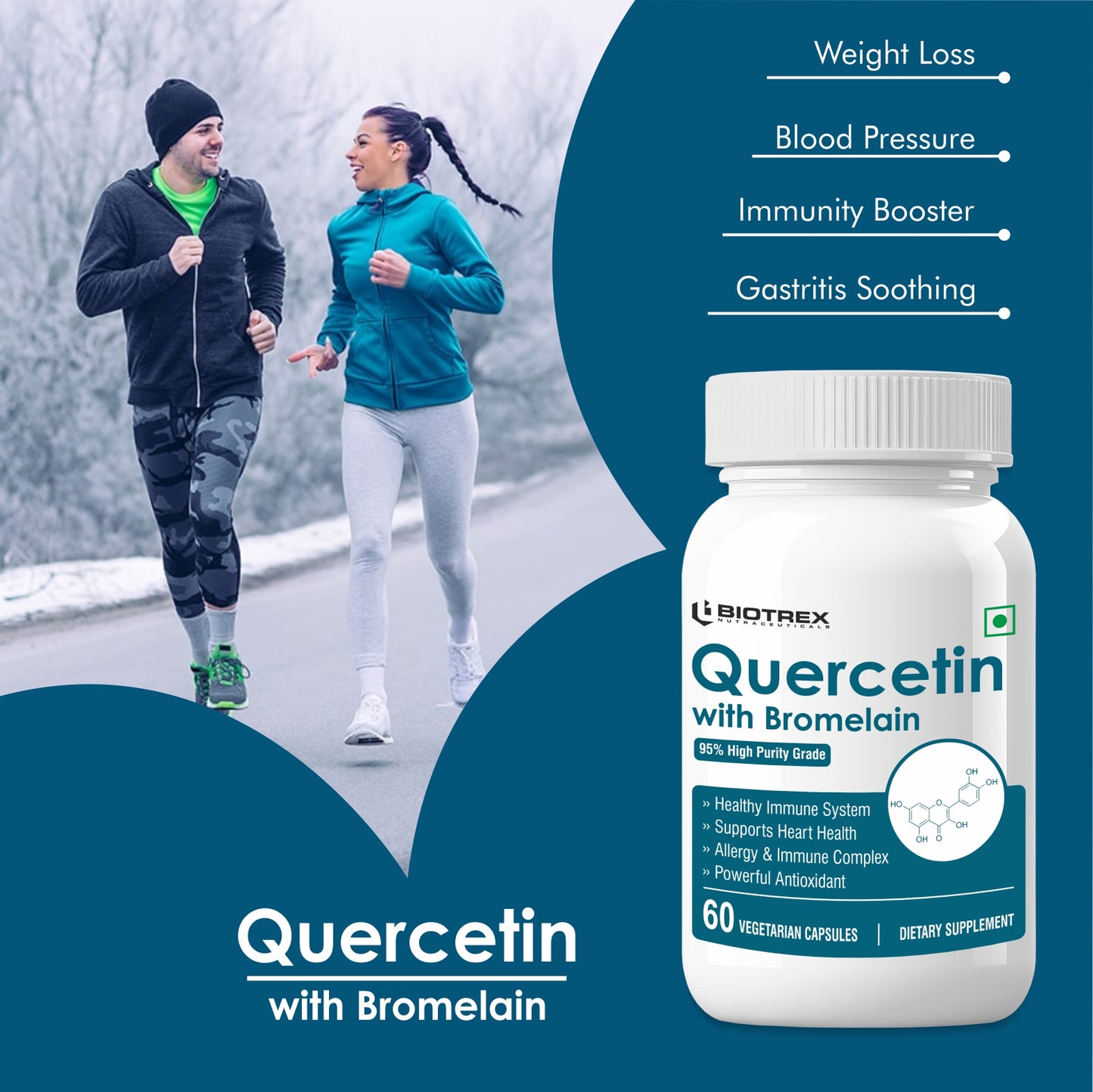 Biotrex Quercetin with Bromelain 400mg - 60 Capsules