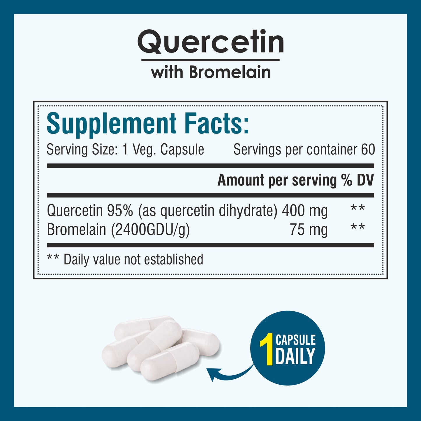 Biotrex Quercetin with Bromelain 400mg - 60 Capsules