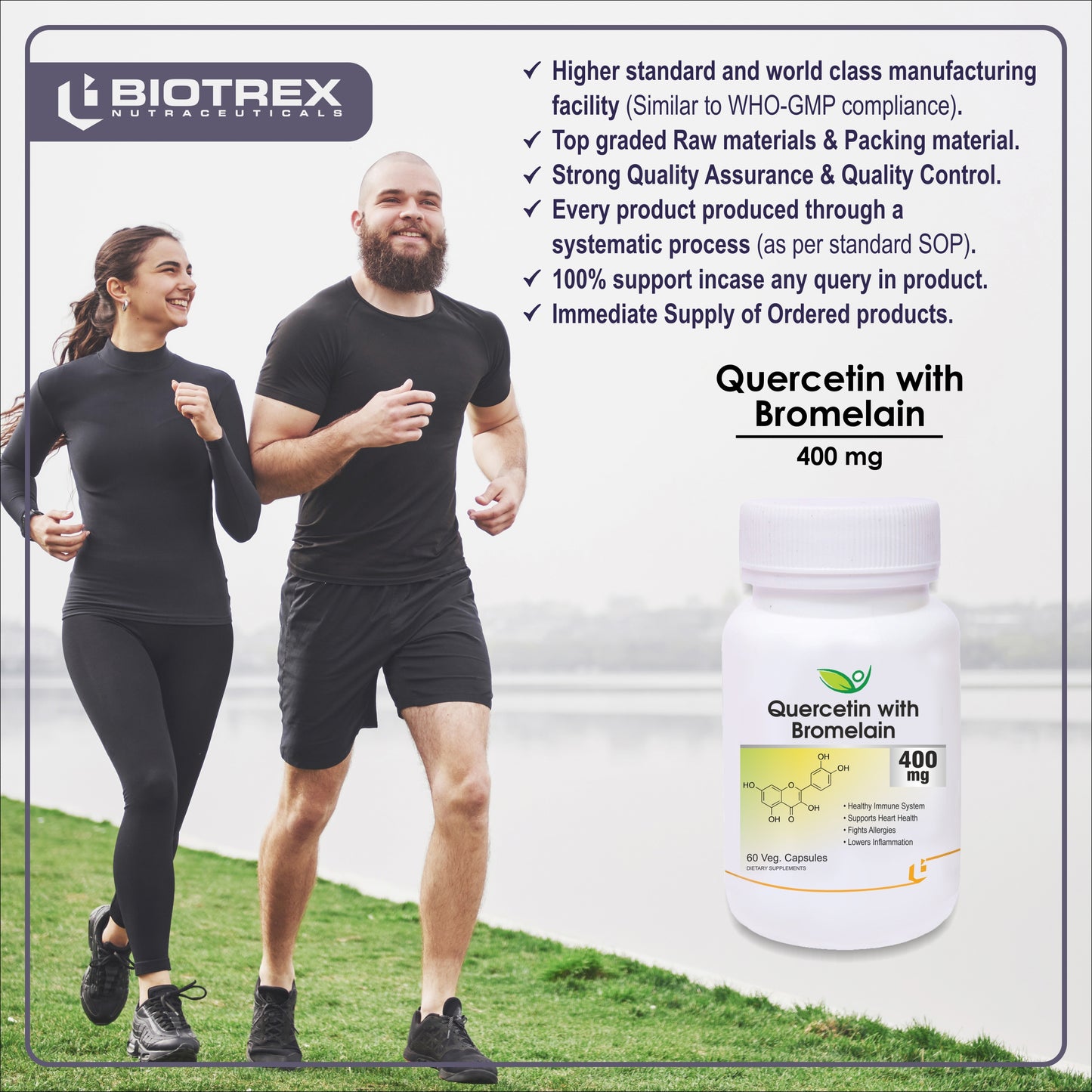 Biotrex Quercetin with Bromelain 400mg - 60 Capsules