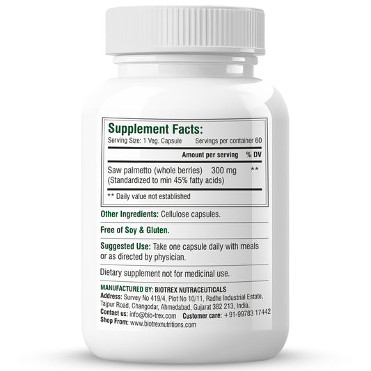 Biotrex Saw palmetto 300mg - 60 Capsules