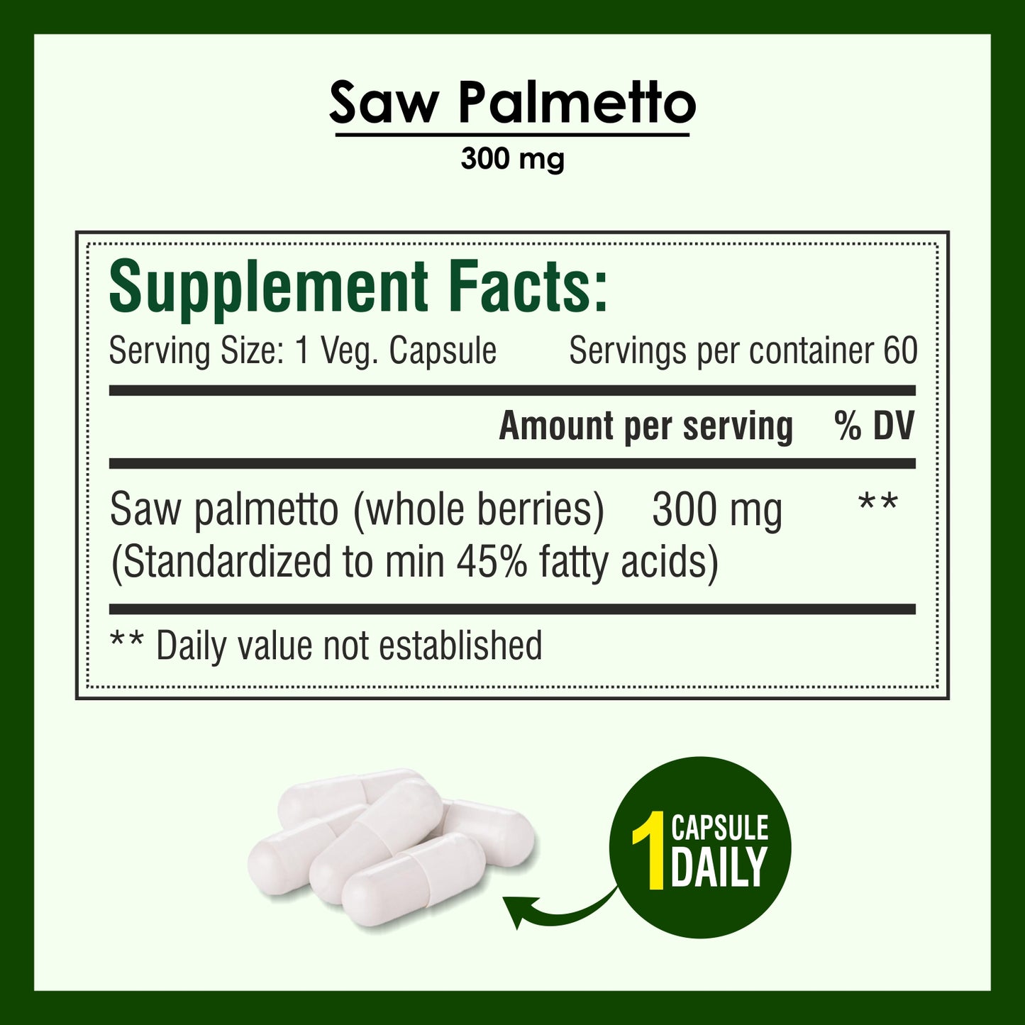 Biotrex Saw palmetto 300mg - 60 Capsules