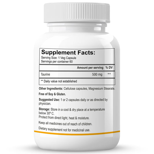Biotrex Taurine 500mg - 60 Capsules