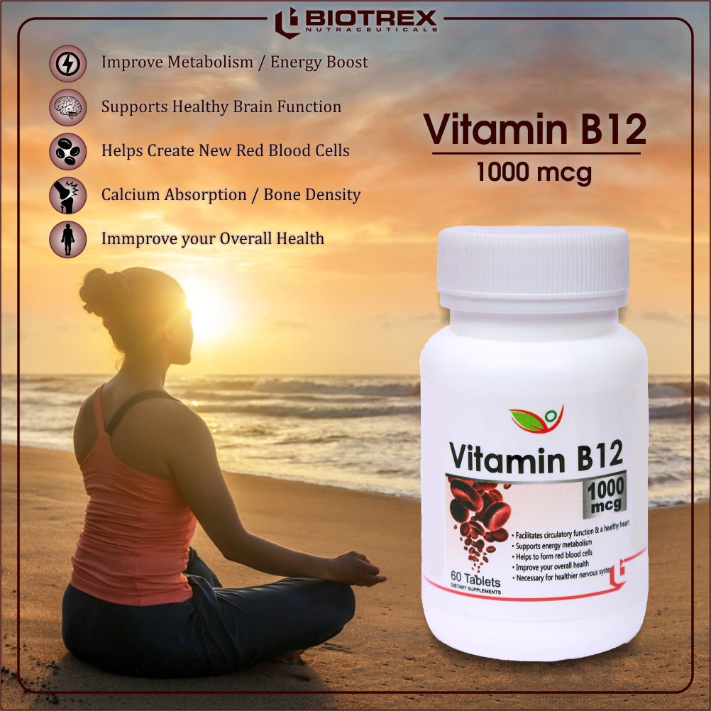 Biotrex Vitamin B12 1000mcg - 60 Tablets