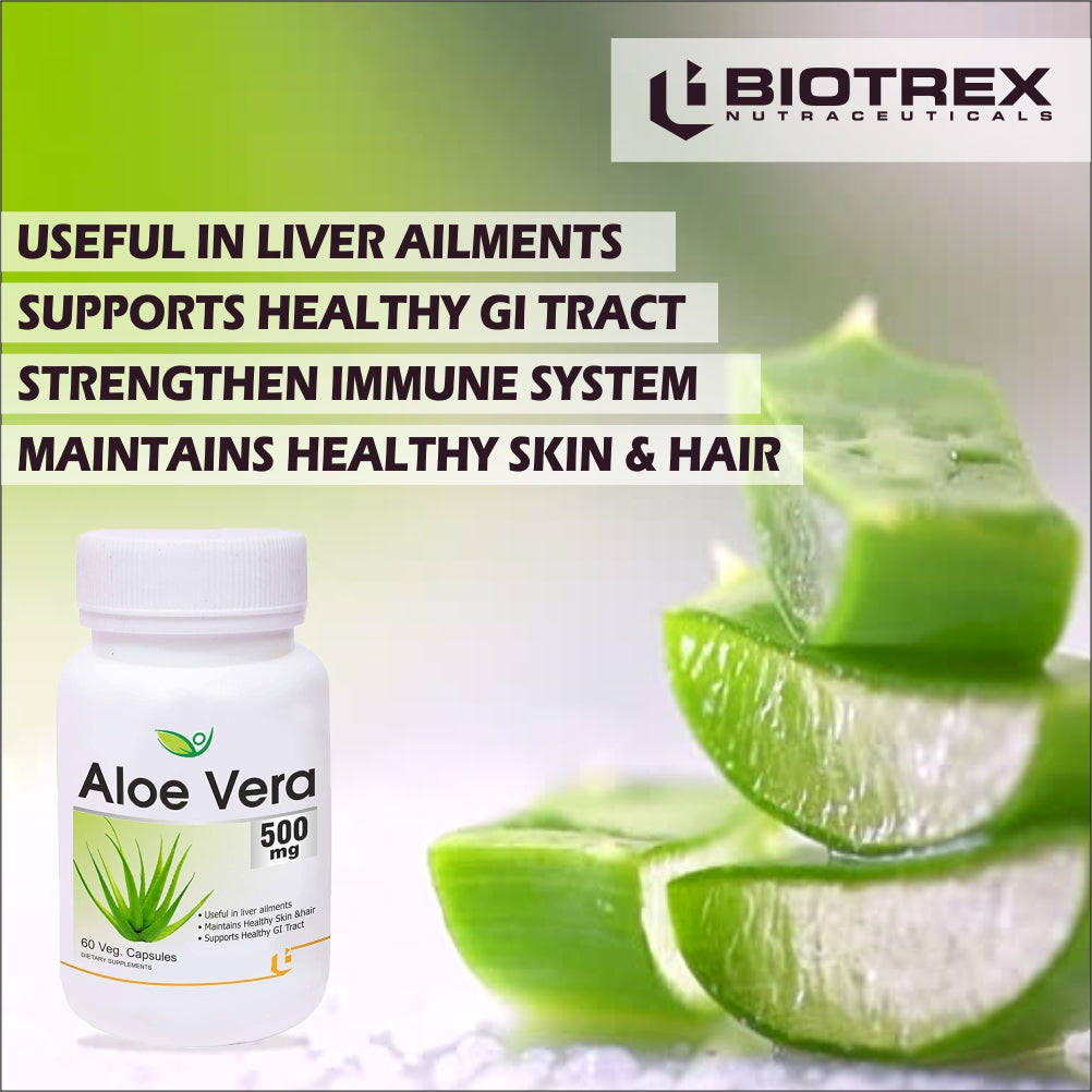 Biotrex Aloe Vera 500mg - 60 Capsules