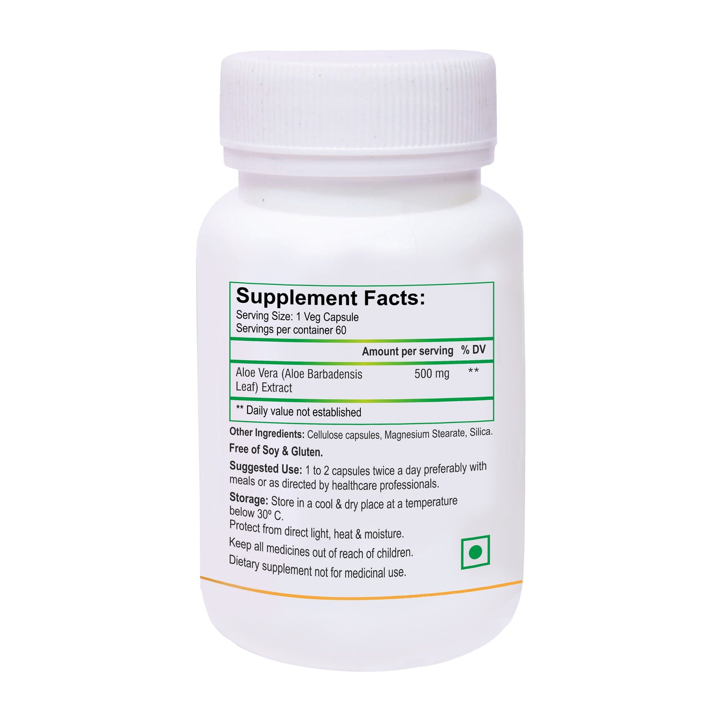 Biotrex Aloe Vera 500mg - 60 Capsules