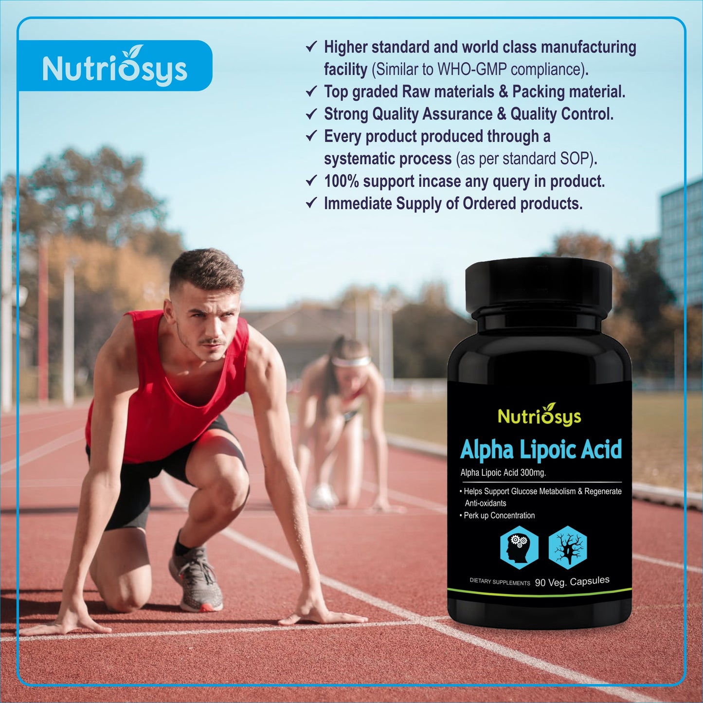 Nutriosys Alpha Lipoic Acid 300mg - 90 Capsules