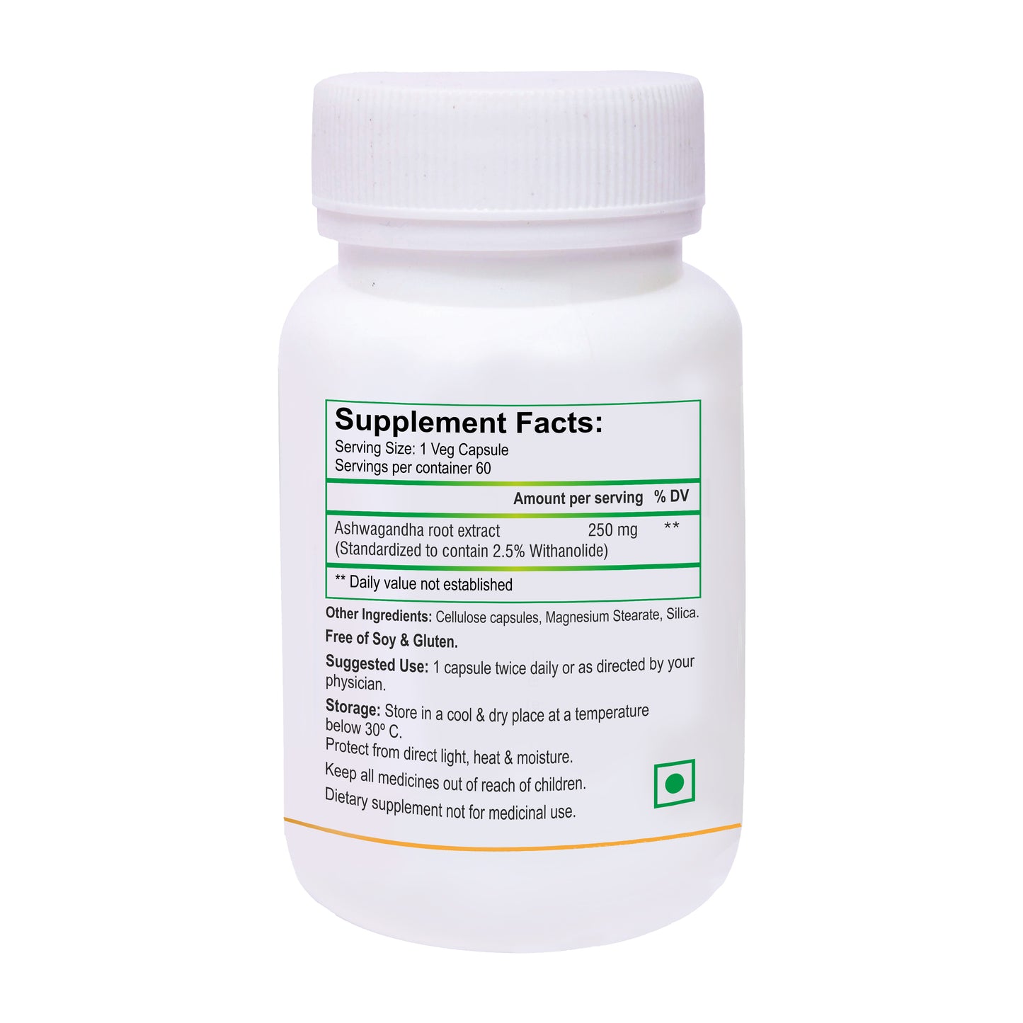 Biotrex Ashwagandha 250mg - 60 Capsules