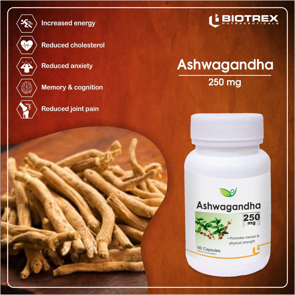 Biotrex Ashwagandha 250mg - 60 Capsules