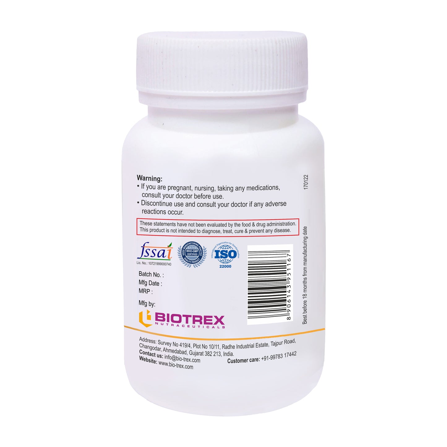 Biotrex Biotin 5000mcg - 60 Capsules