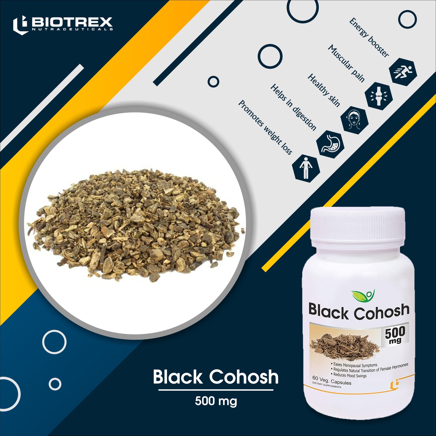 Biotrex Black Cohosh 500mg - 60 Capsules