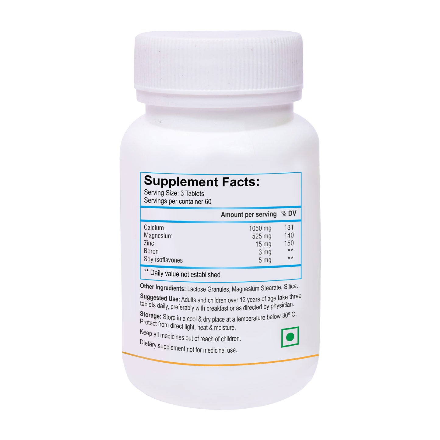 Biotrex Calcium, Magnesium, Zinc 500mg - 60 Capsules