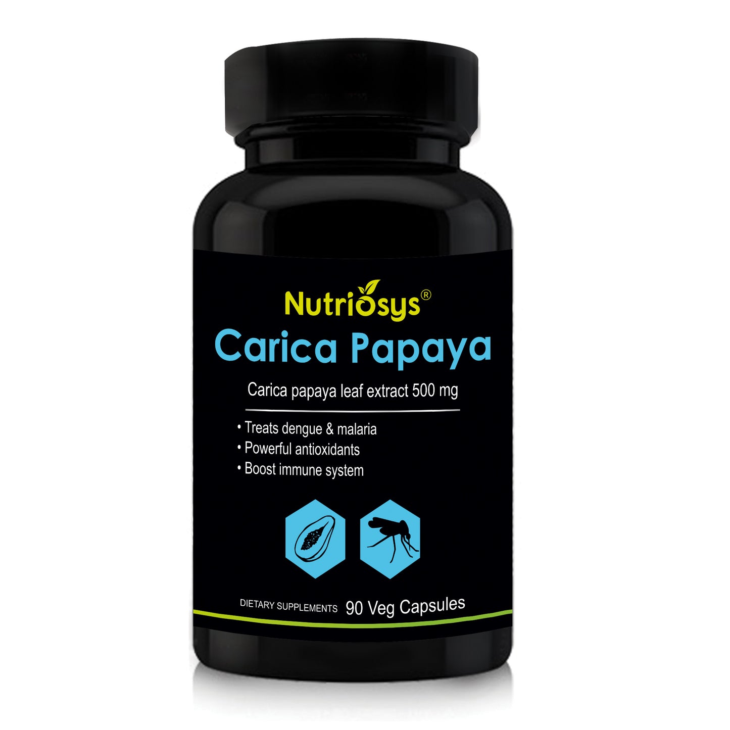 Nutriosys Carica Papaya Leaf Extract 500mg - 90 Capsules