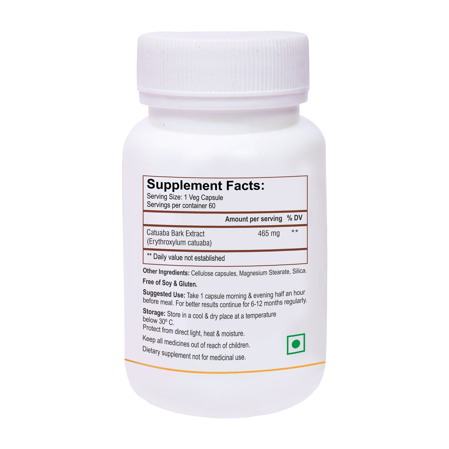 Biotrex Catuaba Bark 465mg - 60 Capsules