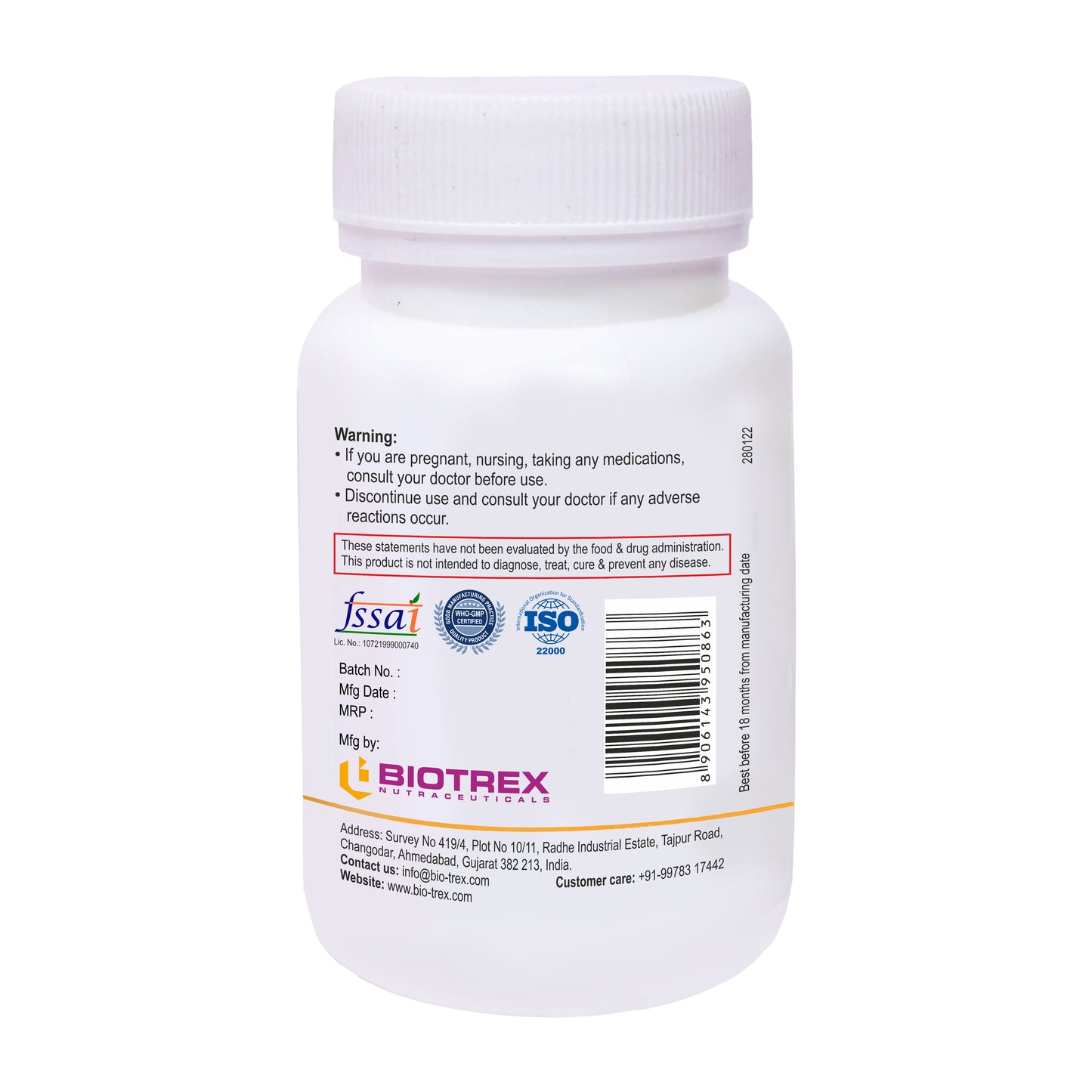 Biotrex Catuaba Bark 465mg - 60 Capsules