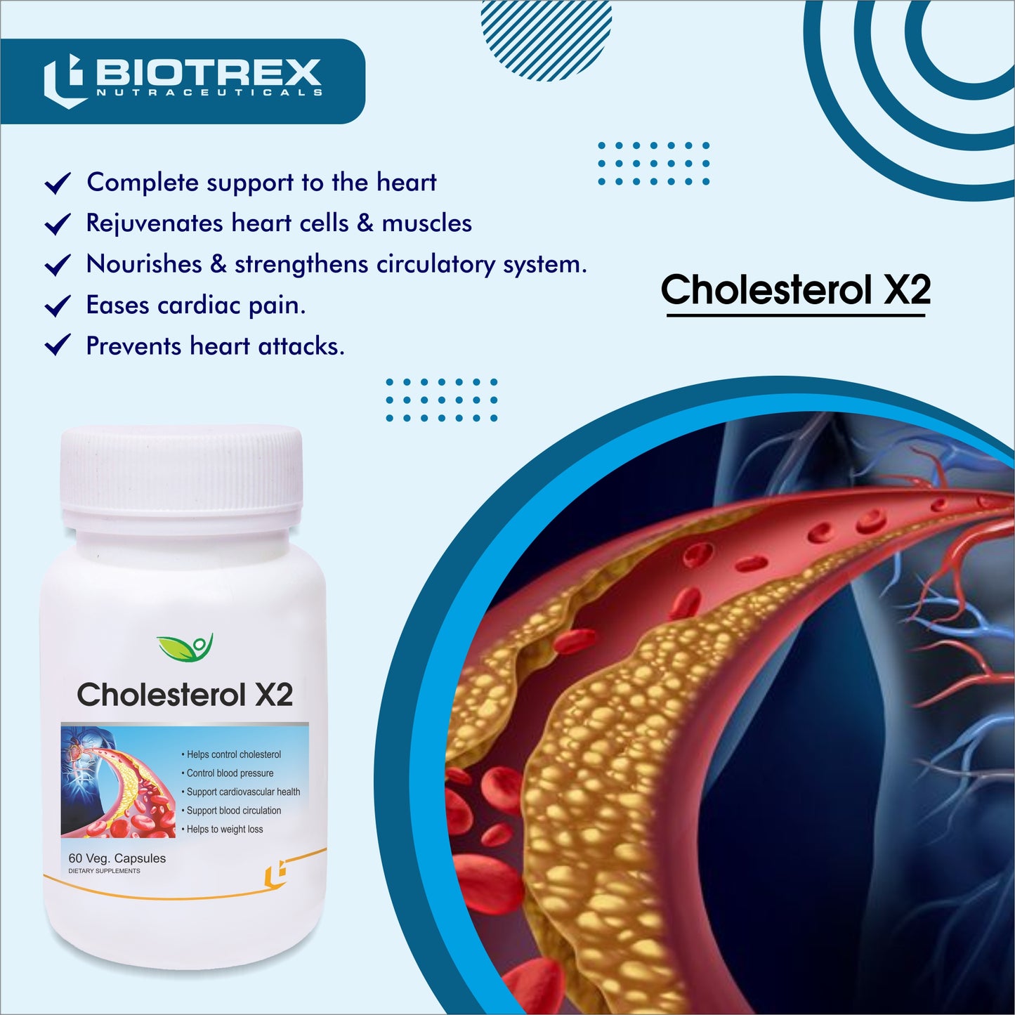 Biotrex Cholesterol X2 - 60 Capsules