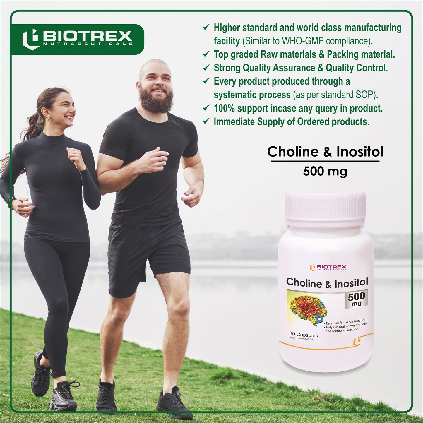 Biotrex Choline & Inositol 500mg - 60 Capsules