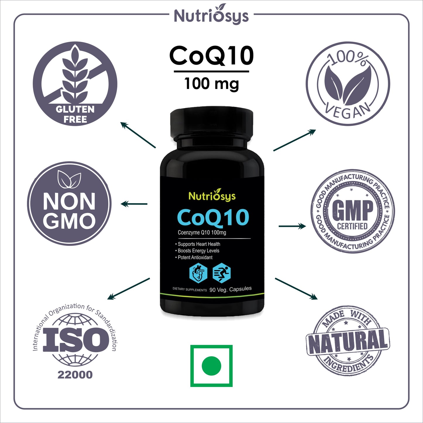 Nutriosys CoQ10 100mg - 90 Capsules