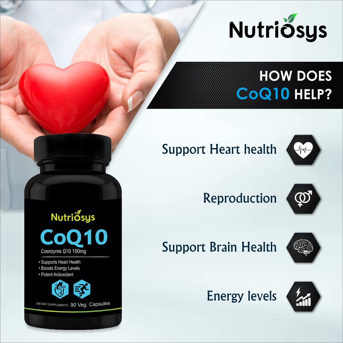 Nutriosys CoQ10 100mg - 90 Capsules