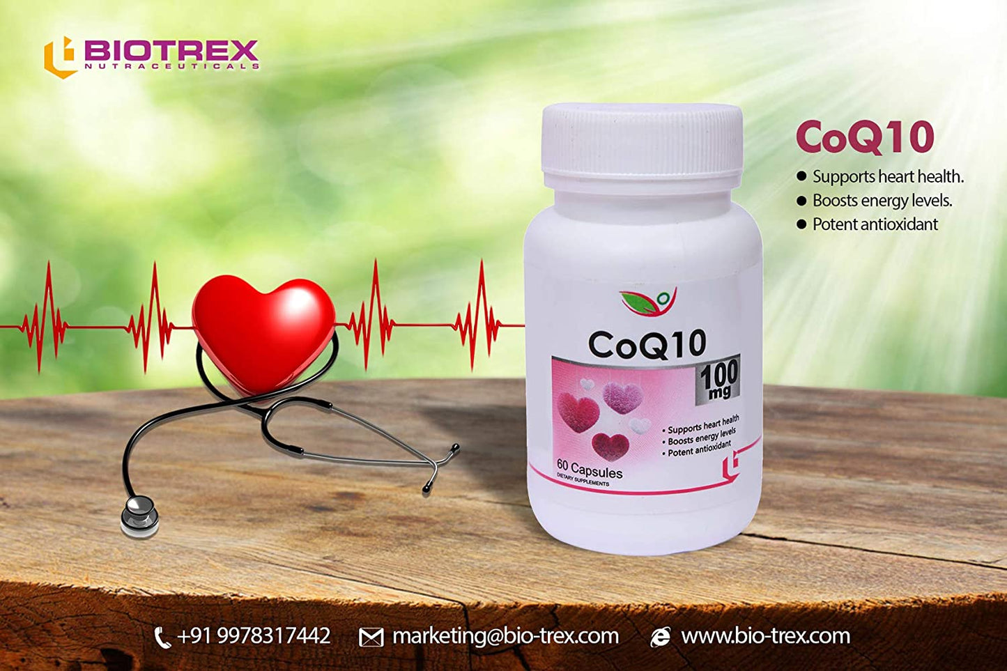 Biotrex CoQ10 100mg - 60 Capsules