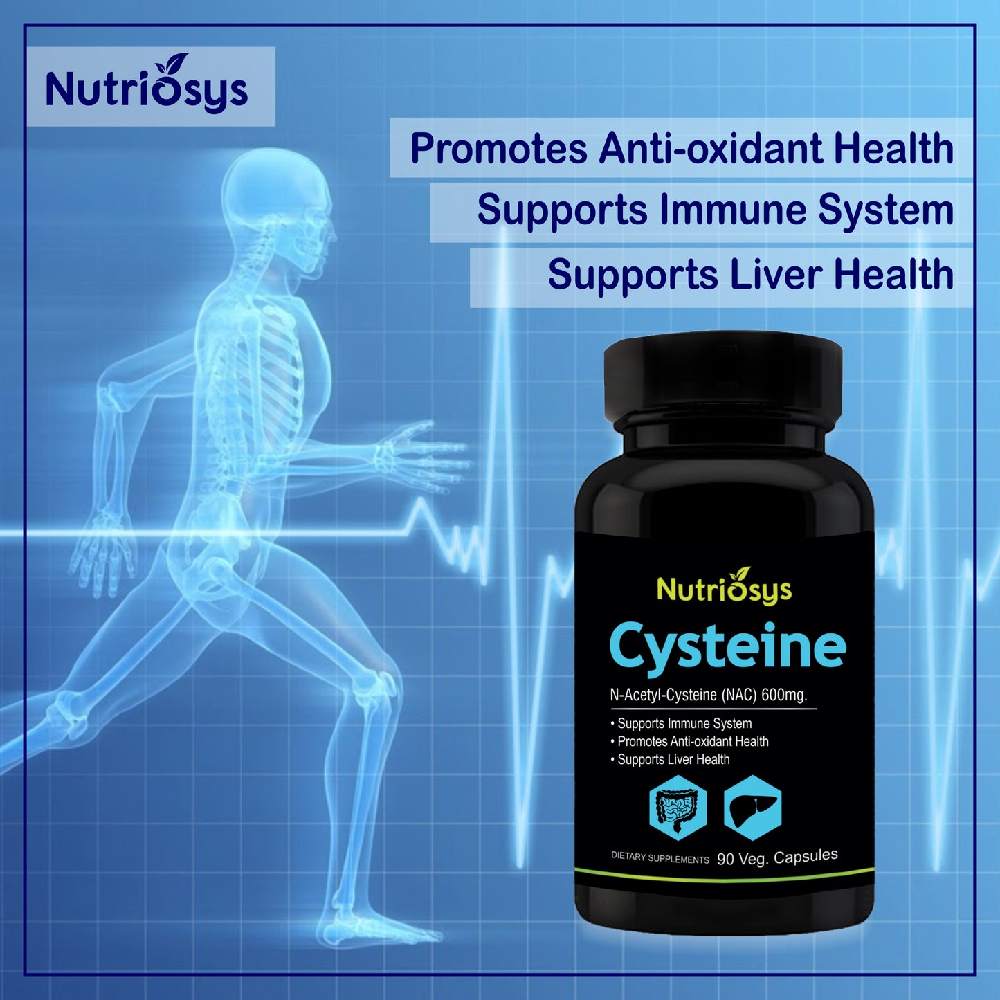 Nutriosys Cysteine 600mg - 90 Capsules