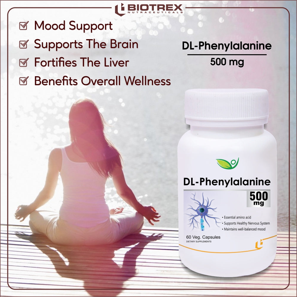 Biotrex DL-Phenylalanine 500mg - 60 Capsules