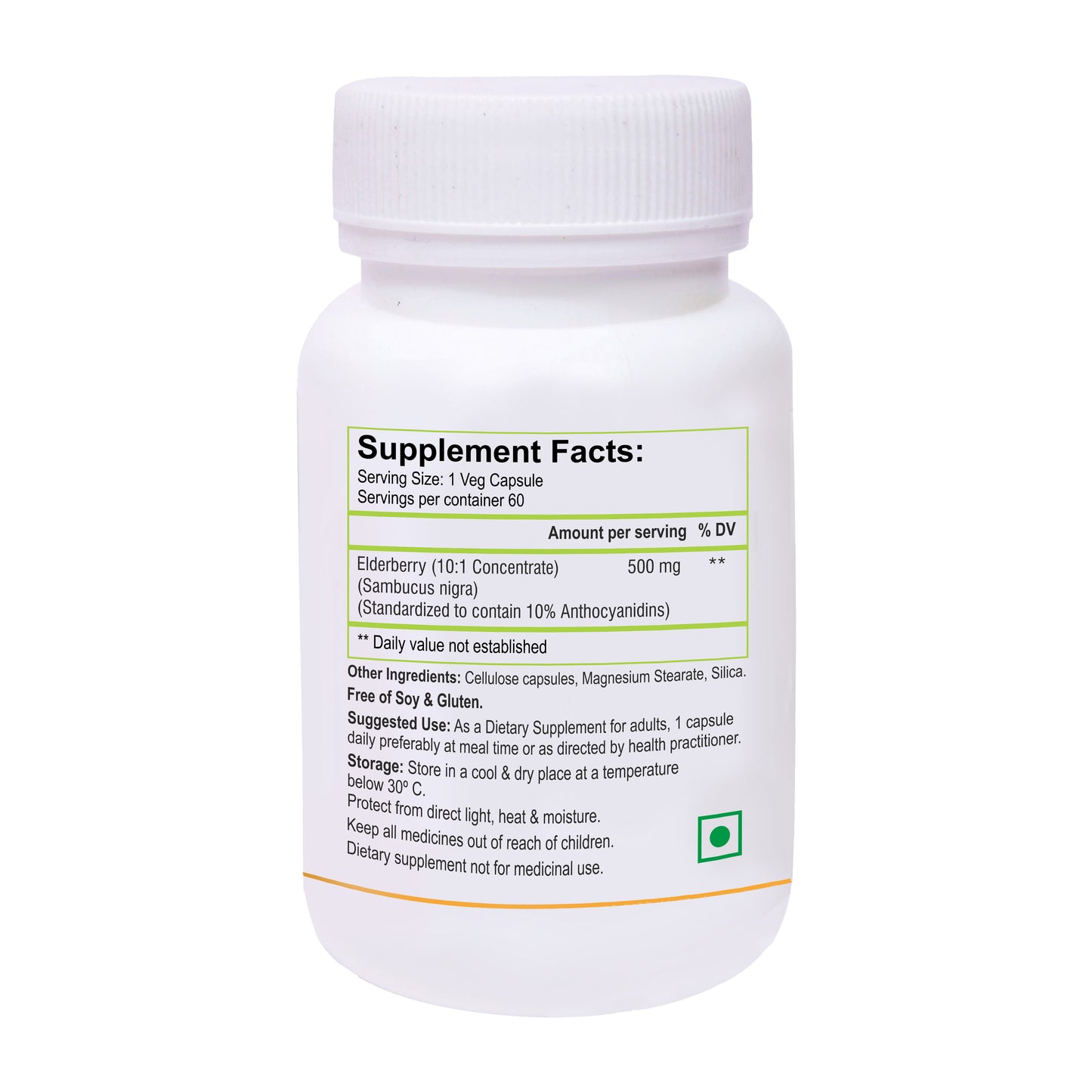 Biotrex Elderberry 500mg - 60 Capsules